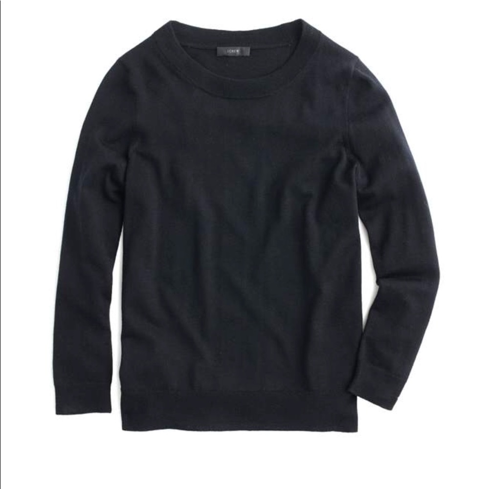 J. Crew Black Crew Neck Tippi Sweater